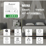 Akıllı Kuru Kontak Anahtar Wifi Smart Switch Aubess Tuya 16 Amper