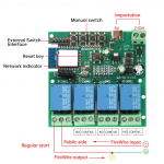 Tuya Smart Wifi Mini Akıllı Role 4 Kanal 7-32 VDC